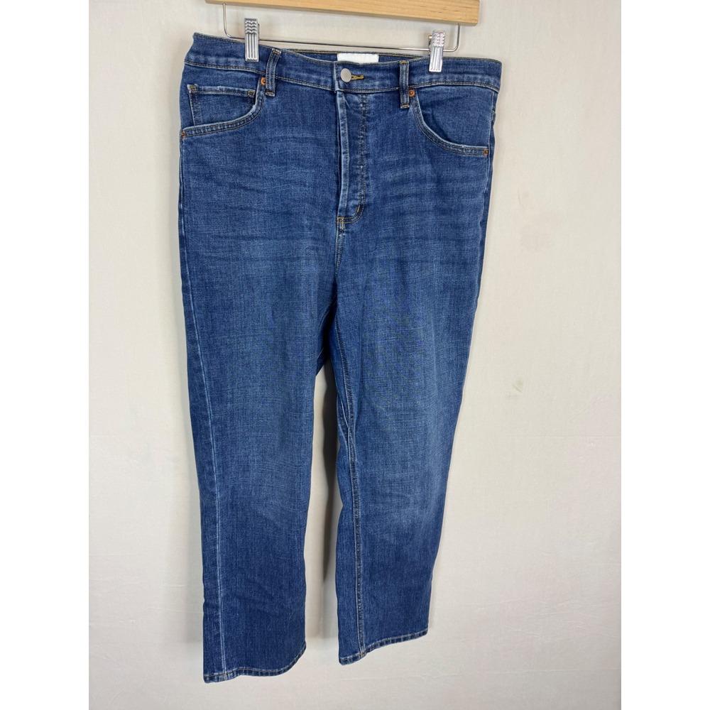 DU/ER Performance Denim High Rise Straight Leg‎ Jeans 31x27 Button Fly Coolmax